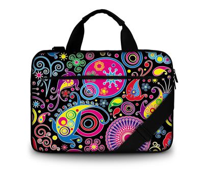 China Colorful Professional Canvas Laptop Messenger Bag 15.6 Computer Shoulder Bag With Handle For HP/Dell/Acer for sale