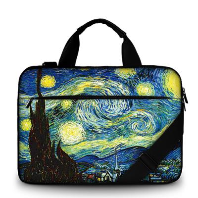 China Business Van Gogh Oil Pattern Laptop Bag Briefcase Laptop Handbag For Women Men 15.6 Shoulder Bag For Macbook Air 13 pro for sale