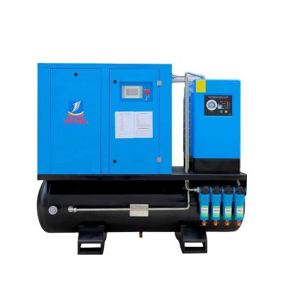 China Lubricated 16bar Inline Laser Cutting Industrial Screw Air Compressor With Dryer And Tank for sale