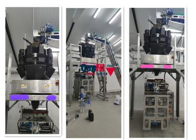 中国 粉チーズのためのMultiheadの重量を量る機械Multiheadの計重機はチーズ防水充填機を寸断した 販売のため