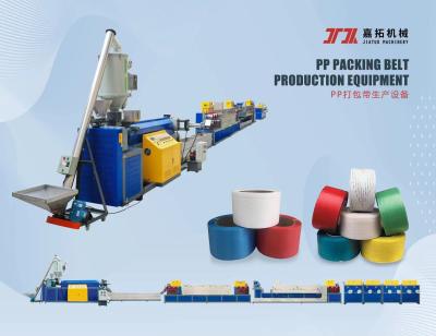 China Plastic PP Band Belt Making Machine Sandwich Belt Strap Making Machine zu verkaufen