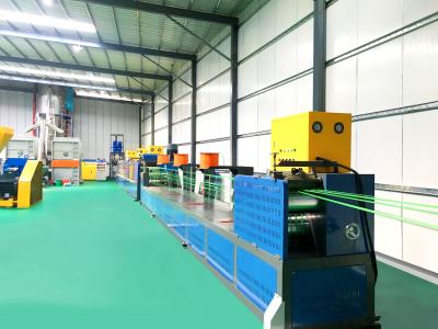 China 850KG tensile strength PET Strap Production Line with double station winder 210-250KG/H for sale