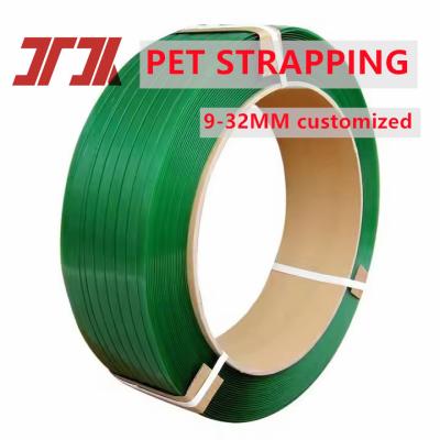 China Supplier Of Polyester PET Strapping for packing cargoes high tension strength for sale