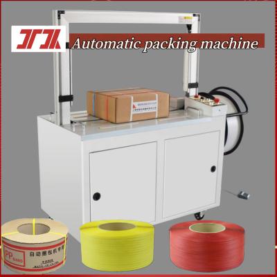 Cina Fully Automatic High Speed Table Top Carton Strapping Machine PP Strapping Packaging Machine Automatic Box Strapping Machine in vendita