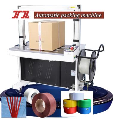 China Máquina automática de amarração de plástico PP Máquina de amarração totalmente automática Máquina de amarração de plataforma alta Máquina de amarração de cartão Máquina de amarração de cartão por 1,8 segundos / tira à venda