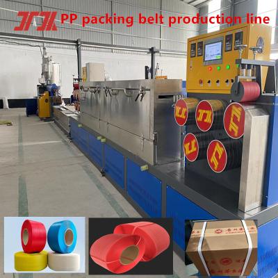 China Productielijn voor verpakkingsmachines voor PP-banden PP-banden voor PLC-besturingssysteem Te koop