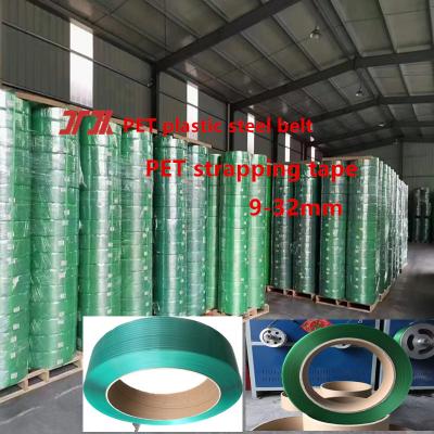 Chine Matériaux d'emballage de gros Les sangles en PET vert Les sangles en PET plastique Les sangles en acier pour les sangles en aluminium à vendre