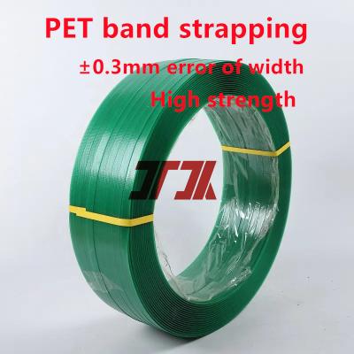 China High Tensile Resistance Sturdy Polyester Plastic Pet Strapping Roll Polyester for sale