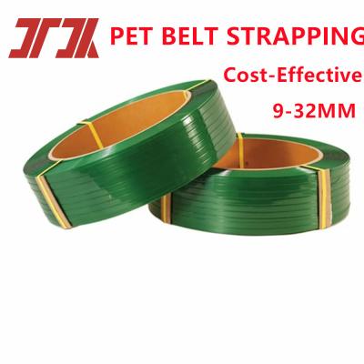 China 9-32mm Green Packaging Pet Strapping with Durable and Versatile Te koop