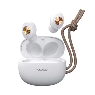 China TWS (True Wireless Stereo) USAMS ES01 Tws Wireless BT 5.0 In Ear Sport Matte Cute Wireless Earphone With Charging Case&Lanyard for sale