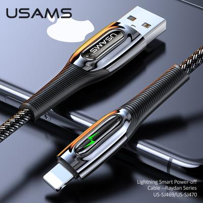 China Mobile Phone USAMS Lighting Smart Power-up Cable 2M USB C Cables For Devices With Lighting Port for sale