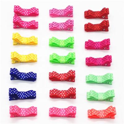 China Cute Wholesale Handcrafted Custom Baby Hair Ribbon Bows With Hair Clips for sale