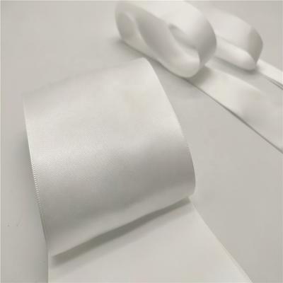 China Sustainable ready to ship 4 inch 100mm high quality polyester satin ribbon with 196 standard colors for sale