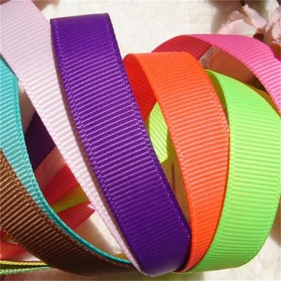 China Viable factory price 1 inch fashion plain grosgrain ribbon with 196 common colors for sale