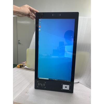 China HMI 24 pulgadas de autoservicio de pago quiosco panel táctil PC con cámara RFID IC Reader QR Scanner en venta