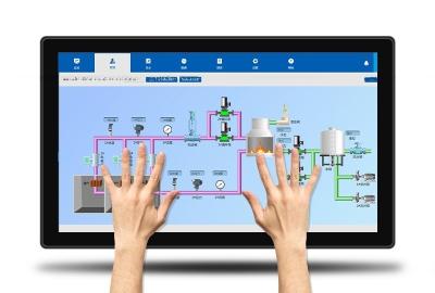 China Ingebedde 13,3 inch Industrial Multi Touch Panel Computer Windows 10 Te koop