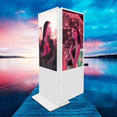 China 55 Inch Double Sided Floor Standing LCD Advertising Display Multimedia Player for sale