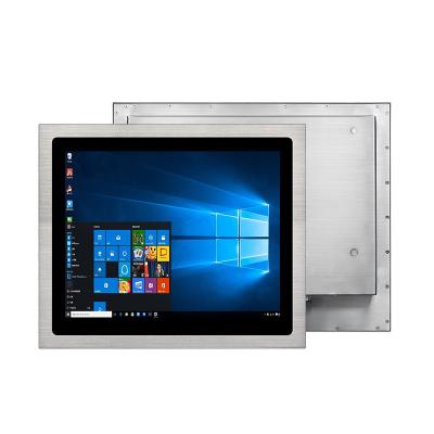 China High Brightness 17 Inch Stainless Steel Panel PC with Touch Screen Industrial All-in-one Computer Fanless IP66 WIth 6COM 6USB zu verkaufen