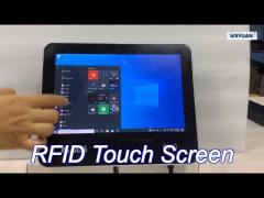 hmi rugged 13.3‘‘ fanless rfid touch screen panel pc with fingerprint nfc rfid reader