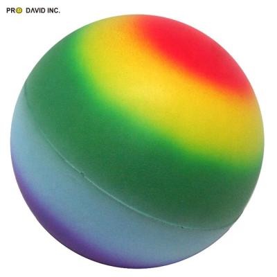 China Hot Sale Cheap Promotional Gift PU Memory Foam Rainbow Ball Anti Stress Reliever Soft Squishy Relief Toy Ball for sale