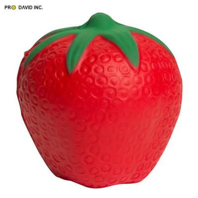 China Promotional Gifts PU Strawberry Foam Soft Squishy Toys Stress Ball Giveaway Gifts for sale