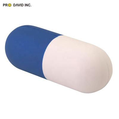 China Toy Medical Gift Promotion Item 2-Color Capsule Shape Squeezable PU Stress Reliever Toy for sale