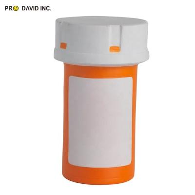 China Toy Medical Gift Promotion Item Pill Bottle Shape Anti Hand Exercise Stress Balls for sale