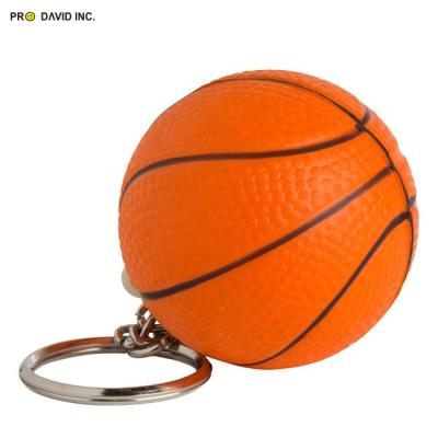 China Toy Soft PU Basketball Shape Key Chain Gift Promotional Promotional Effort Toy Ball for sale