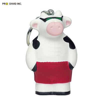 China Promotional Stree Ball Foam Toy Stressball Branded Customized Memory Cool Cow Keychain for sale