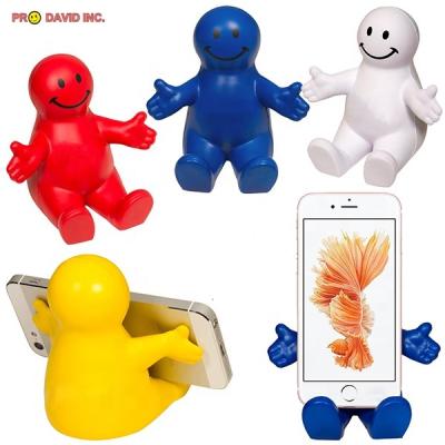 China Toy Custom Anti Stress Ball Promotional Dude Mobile Device Holder Happy for sale