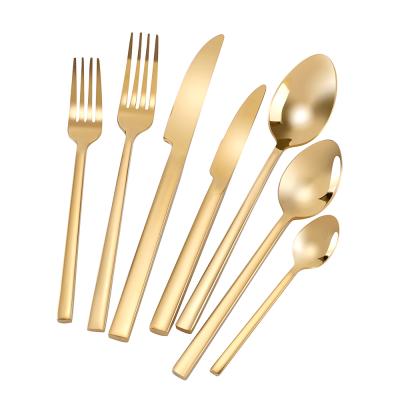 China Stocked Wholesale Set of DEACORY Stainless Steel Wedding Party Bulk Gold Flatware for sale