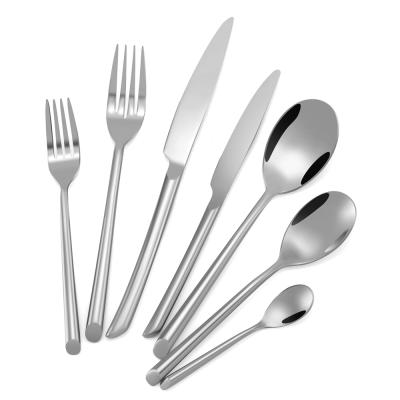 China Viable Wholesale Hot Sale Mirror Polish Forged Stainless Steel Silverware Wedding Flatware Set for sale