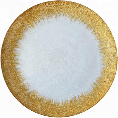 China Sustainable Wholesale Round Glass Plate Dish For Wedding Event for sale