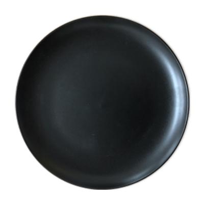 China Wholesale Stocked Black Stoneware Ceramic Dish Sets For Wedding Rental for sale