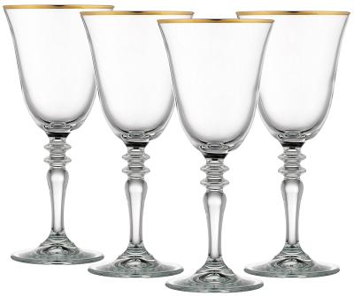 China Wholesale Wine Gold Rim Wine Glass Cup for Wedding and Restaurant for sale