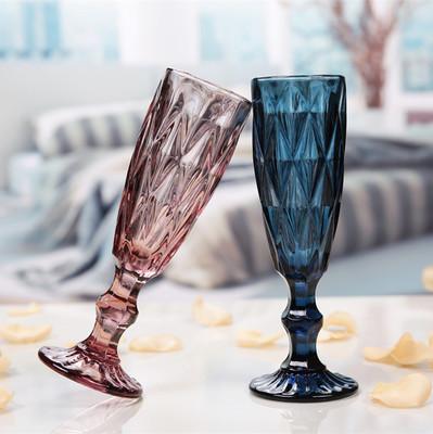 China Wholesale colored crystal wine glass champagne cup for wedding and restaurant for sale