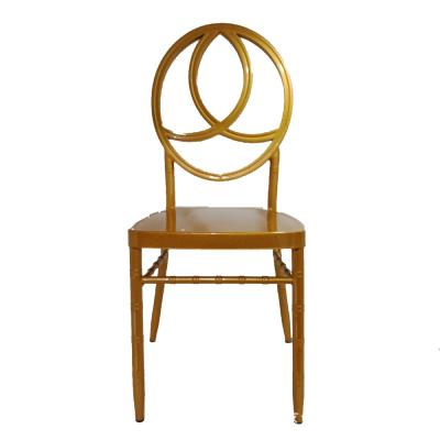 China DEACORY Wholesale Modern Gold Metal Steel Pipe Hotel Restaurant Banquet Chiavari Phoenix Dining Chairs For Wedding for sale