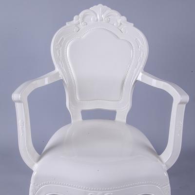 China DEACORY Modern Wholesale White Wooden Hotel Restaurant Banquet Baroque Throne Dining Chairs For Wedding for sale