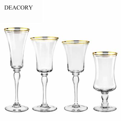 China Home wholesale champagne gold wedding bar hotel restaurant restaurant glass set for sale