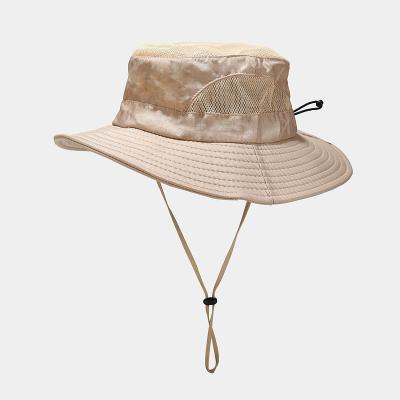 China Sun Protect 2022 New Coming Fisherman Bucket Available Wholesale Fishing Hat 3 Colors With Strap for sale