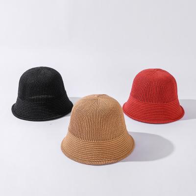 China 2021 NEW MATERIAL NEW Image Spring Series 7 Colors Straw Women's Bucket Hat Available for sale