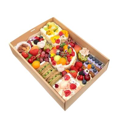 China Recyclable China Factory Cheap Price En-Friendly Disposable Kraft Paper Recyclable Food Carton Pvc Transparent Cover Pizza Box for sale