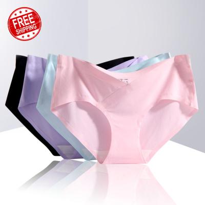 China High Quality Antibacterial Ice Silk One Piece Pregnancy Panties Maternity Underwear for sale