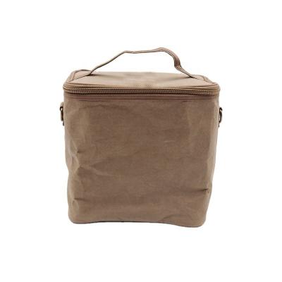 China Wholesale Eco-Friendly Brown Paper Lunch Bags Kraft Paper Cooler Washable Bag Take Out for sale