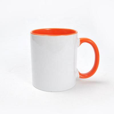 China USA Warehouse Stocked 6PCS PACK Sublimation Mugs 11OZ Orange Photo Mug DIY Sublimation Mug Factory Top 3A Grade Quality With Listing Box for sale