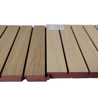 China New Product Modern Interior Wall Cladding Quick Install Wooden Grooved Acoustic Panels for sale