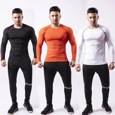 China High Quality Breathable Gym Wear Men 2 Pieces Training Tracksuit Sets Polyester Cotton Summer Tracksuit for sale