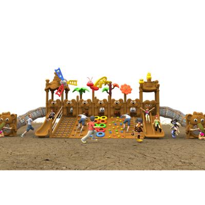 China Amusement park wholesale hot sale wooden climbing structure playground outdoor plastic frame by cheap price for sale