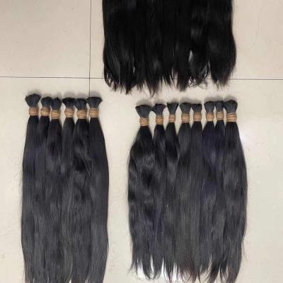 China Cheap 100% Virgin Hair Wholesale Soft Unprocessed Virgin Hair 2021 Silky Straight Straight Hair Bulk for sale