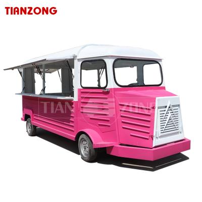 China Electric Winery Factory Supply Food Trucks Customized Vintage Food Trailers Ice Cream Cart For Sale for sale